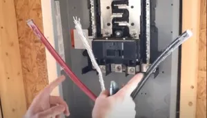 Feed in the three main service wires