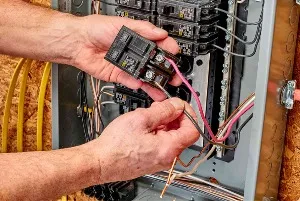 connect the 30 amp breaker